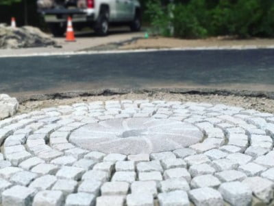 Brighton Paving Contractors Laying Cobblestones in Brighton